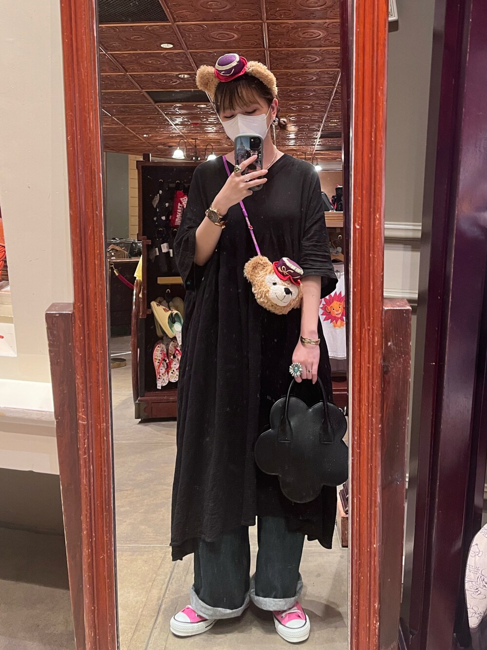 「CONVERSEのCONVERSE CANVAS ALL STAR J OX / キャンバス オールスター J OX（スニーカー、ピンク系）」を使った、co2さん（レディース・165cm）の夏コーディネートの1枚目の写真