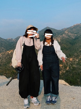 「Dickies（ディッキーズ）のアイテム（バックパック/リュック）」を使った、co2さん（レディース・165cm）の冬コーディネート