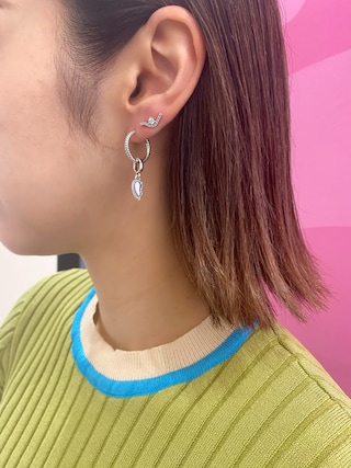 PANDORA ピアス スパークリング ダブル フープ レディース