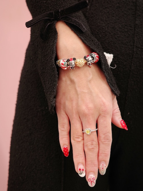 セール】ハート クラスプ ファセット スネークチェーン ゴールド