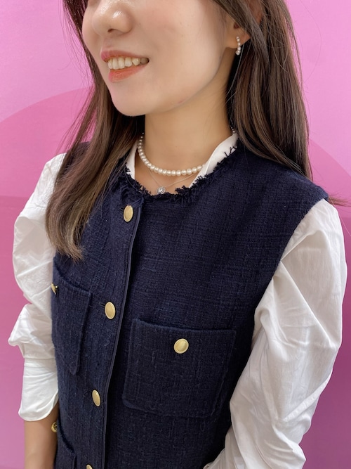 スパークリング ハート ヘイロー ペンダント ネックレス（ネックレス