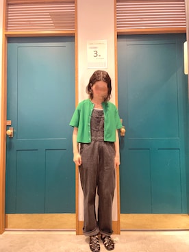 「ehka sopo（エヘカソポ）のアイテム（サロペット/オーバーオール）」を使った、コンドウさん（レディース・160cm）の春コーディネート
