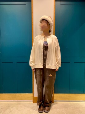 「チロリアンシューズ」｜「アイテム（オールインワン・サロペット）」を使った、コンドウさん（レディース・160cm）の秋コーディネート