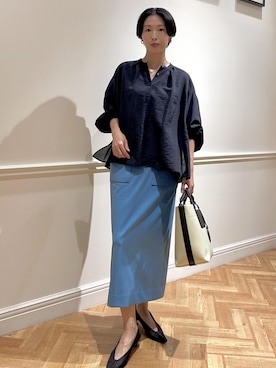 「E'POR（エポール）の【E'POR】【撥水加工・超軽量】 BOAT BAG Medium【25AW】（トートバッグ）」を使った、yukiさん（レディース・160cm）の秋コーディネート