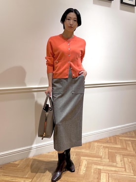 「ROPE'（ロペ）のアイテム（スカート）」を使った、yukiさん（レディース・160cm）の秋コーディネート