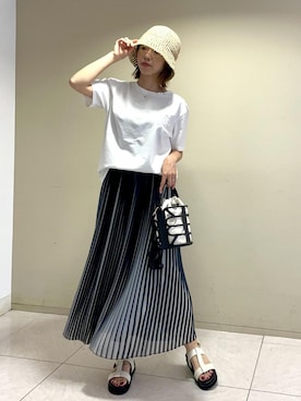 「ロング」｜「アイテム（帽子）」を使った、yukiさん（レディース・160cm）の春コーディネート
