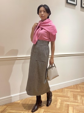 「アイテム（カーディガン/ボレロ）」を使った、yukiさん（レディース・160cm・30代）の秋コーディネート