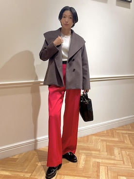 「アイテム（ステンカラーコート）」を使った、yukiさん（レディース・160cm・30代）の秋コーディネート