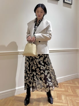 「アイテム（ステンカラーコート）」を使った、yukiさん（レディース・160cm・30代）の冬コーディネート