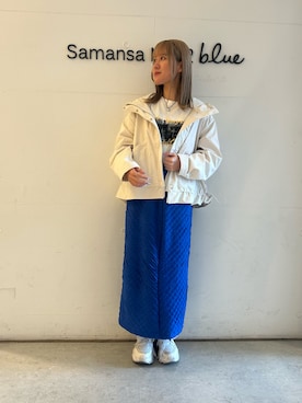 Renaさんの（Samansa Mos2 blue | サマンサモスモスブルー）を使ったコーディネート