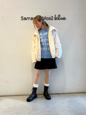 「ehka sopo（エヘカソポ）のアイテム（ブルゾン）」を使った、Renaさん（レディース・163cm）の冬コーディネート