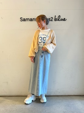「ehka sopo（エヘカソポ）のアイテム（ジャケット/アウター）」を使った、Renaさん（レディース・163cm）の春コーディネート
