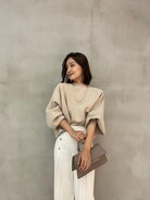 anuans ダンボールドルマンプルオーバー トップス【完売品】 anuans（アニュアンス）の「ダンボールドルマンプルオーバー（T