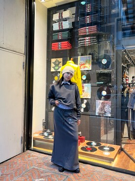 「スウエットスカート」｜アイナさん（レディース・156cm）の秋コーディネート