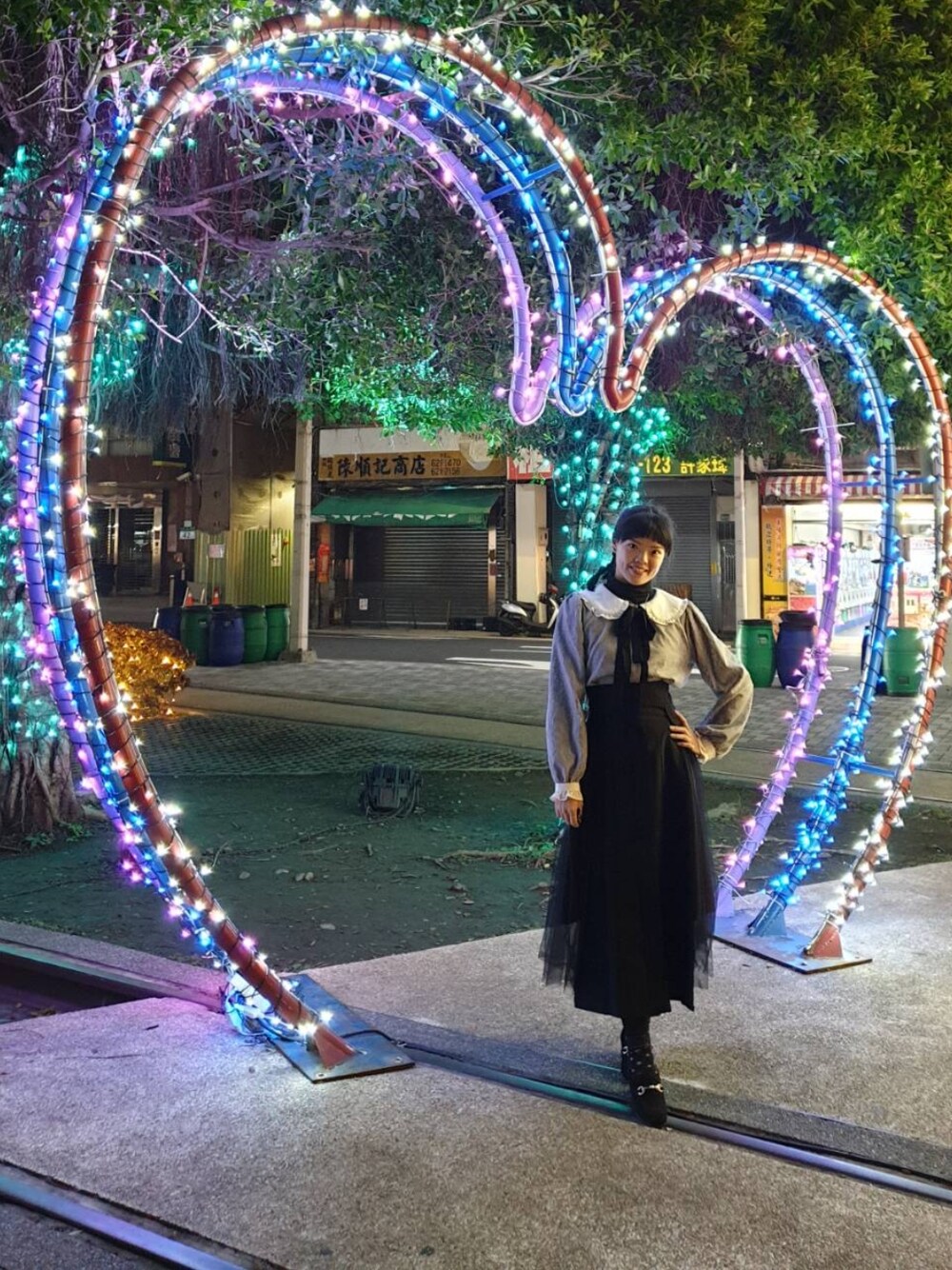 「ootd、秋冬、韓系、淡水老街、台灣、韓國代購、紗裙、氣質、約會style」｜「pattisのアイテム（その他トップス、グレー系）」を使った、0sarsh0さん（レディース・158cm）の春コーディネートの1枚目の写真