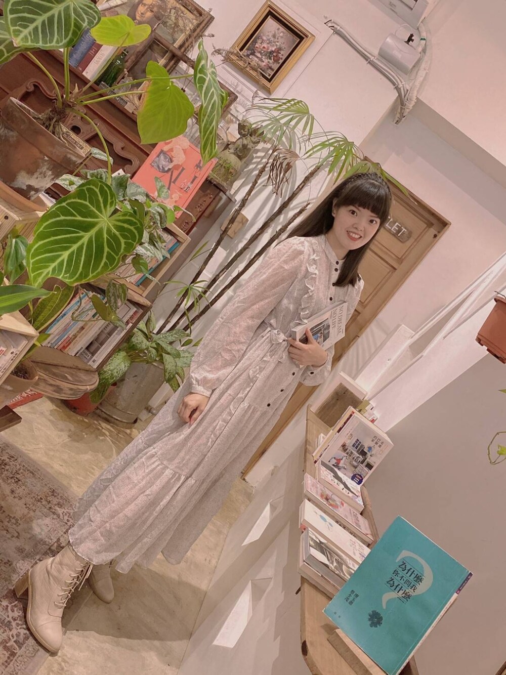 「ootd、冬、洋裝、韓系、點點、氣質、約會style、婚禮穿搭、咖啡廳」｜「pattisのアイテム（ワンピース、その他）」を使った、0sarsh0さん（レディース・158cm）の春コーディネートの1枚目の写真