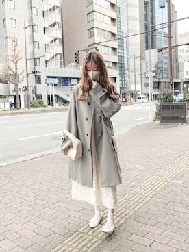 「春カラー」｜「アイテム（ジャンパースカート）」を使った、Yukariさん（レディース・164cm）の春コーディネート