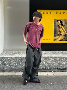 「アイテム（トップス）」を使った、Ryota Iijimaさん（メンズ・172cm）の夏コーディネート