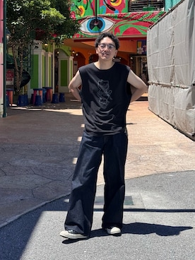 「アイテム（タンクトップ）」を使った、Ryota Iijimaさん（メンズ・172cm）の夏コーディネート