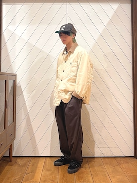 「アイテム（帽子）」を使った、ねっささん（メンズ・170cm）の冬コーディネート