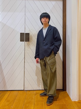 「アイテム（セットアップ）」を使った、ねっささん（メンズ・170cm）の秋コーディネート