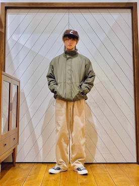 「URBAN RESEARCH DOORS（アーバンリサーチドアーズ）のURD 裏ボアナイロンブルゾン（ブルゾン）」を使った、ねっささん（メンズ・170cm）の冬コーディネート