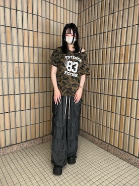 「DANKE SCHON（ダンケシェーン）のアイテム（パンツ）」を使った、吉田美蘭さん（レディース・166cm）の夏コーディネート