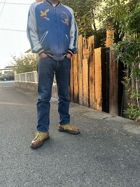 「アイテム（スカジャン）」を使った、しょうちゃんさん（メンズ・172cm）の冬コーディネート