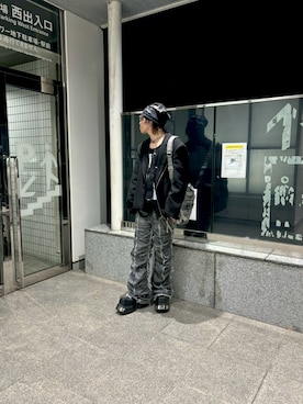 「アイテム（ウォレットチェーン）」を使った、ksmtyさん（メンズ・174cm）の秋コーディネート