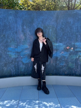 「GRANCY（グランシー）のアイテム（パンツ）」を使った、ksmtyさん（メンズ・174cm）の夏コーディネート