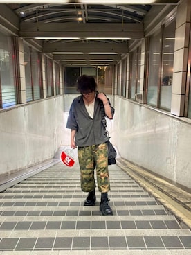 「GRANCY（グランシー）のアイテム（パンツ）」を使った、ksmtyさん（メンズ・174cm）の夏コーディネート