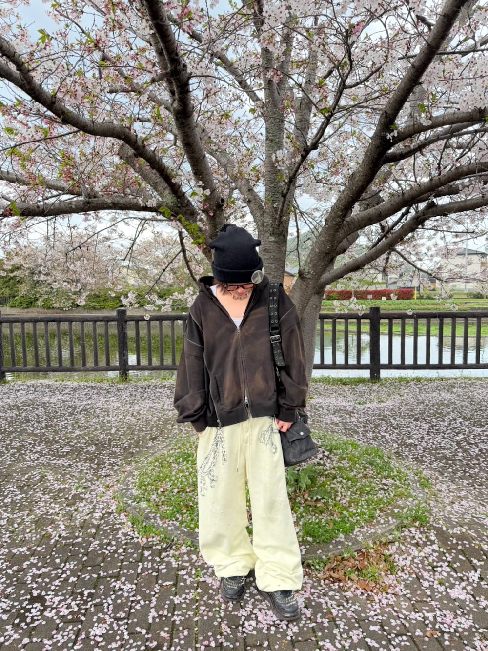 GRANCY】Triple Zip Design Dirty Hoodie / トリプルジップデザイン