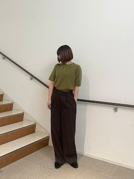 「PIENI（ピエニ）のPIENI　KUU（トートバッグ）」を使った、moeさん（レディース・155cm）の夏コーディネート