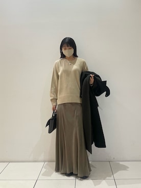 「アイテム（チェスターコート）」を使った、moeさん（レディース・155cm）の秋コーディネート