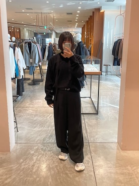 「アイテム（ベルト）」を使った、moeさん（レディース・155cm）の秋コーディネート