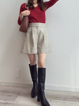 「nissen（ニッセン）のアイテム」を使った、めーさん（レディース・148cm）の秋コーディネート