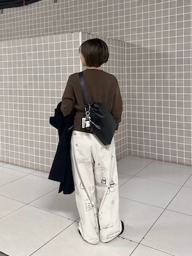 「アイテム（チャーム）」を使った、uthayさん（レディース・153cm）の秋コーディネート