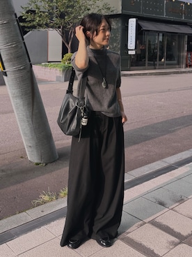 「ear PAPILLONNER（イアパピヨネ）のアイテム」を使った、uthayさん（レディース・153cm）の秋コーディネート