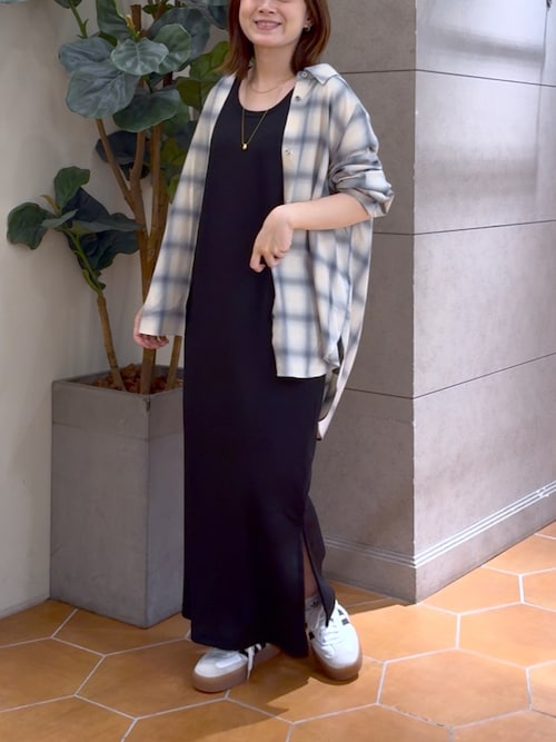 2WAYリブタンクワンピース