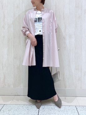 「羽織り」｜「アイテム（スリッポン）」を使った、TOMOさん（レディース・152cm）の夏コーディネート