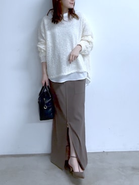 「RIVE DROITE（リヴドロワ）のアイテム」を使った、TOMOさん（レディース・152cm）の冬コーディネート