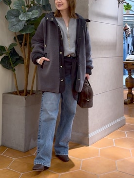 「アイテム（ブーツ）」を使った、TOMOさん（レディース・152cm）の秋コーディネート