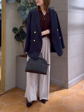 「アイテム（テーラードジャケット）」を使った、TOMOさん（レディース・152cm）の秋コーディネート