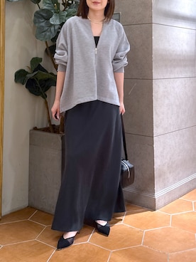 「アイテム（チョーカー）」を使った、TOMOさん（レディース・152cm）の秋コーディネート