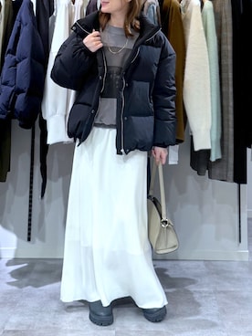 「RIVE DROITE（リヴドロワ）のアイテム」を使った、TOMOさん（レディース・152cm）の冬コーディネート