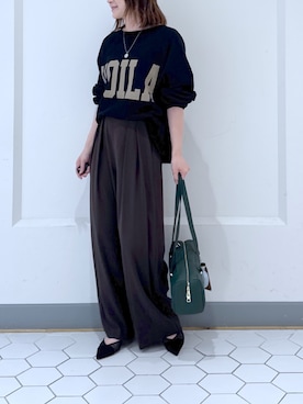 「アイテム（スウェット）」を使った、TOMOさん（レディース・152cm）の夏コーディネート