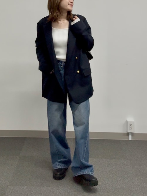 軽い着心地】ピーチツイルピークドラペルジャケット（テーラード