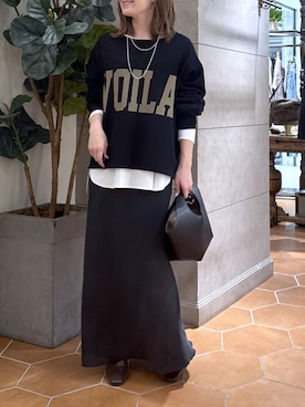 「アイテム（ハンドバッグ）」を使った、TOMOさん（レディース・152cm）の秋コーディネート