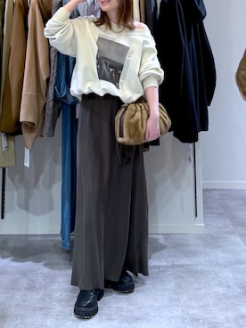 「RIVE DROITE（リヴドロワ）のアイテム」を使った、TOMOさん（レディース・152cm）の冬コーディネート