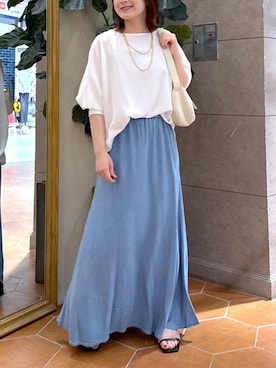 「150cm台コーデ」｜「アイテム（ハンドバッグ）」を使った、TOMOさん（レディース・152cm）の夏コーディネート